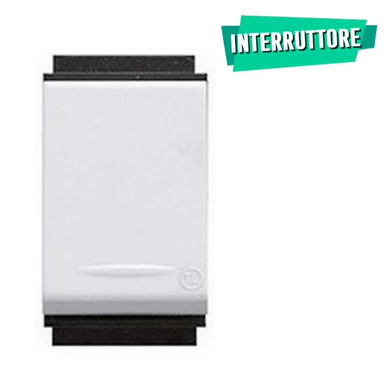 Interrupteur unipolaire blanc 10 A 250 V compatible avec Bticino Living Classic - Feb Elettrica