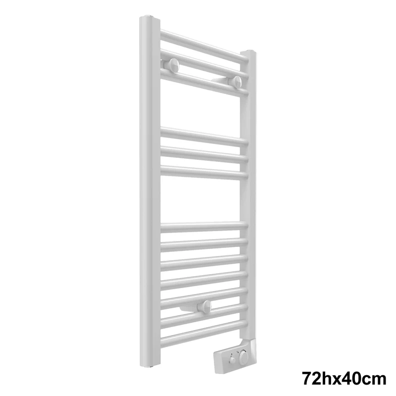 Sèche-serviettes électrique CORTINA, blanc, 72 x 40 cm, avec thermostat - radiateur de salle de bain