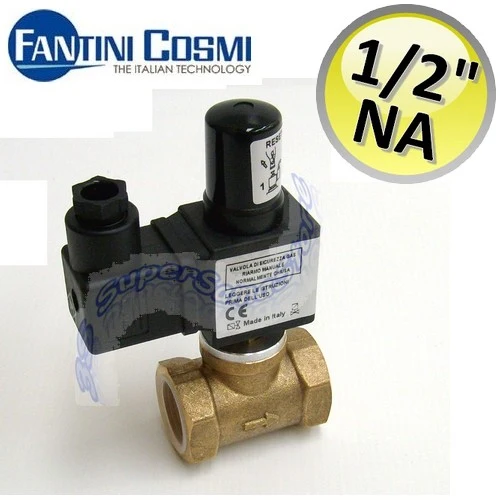 Électrovanne de sécurité gaz Fantini Cosmi 1/2" à réarmement manuel normalement ouverte