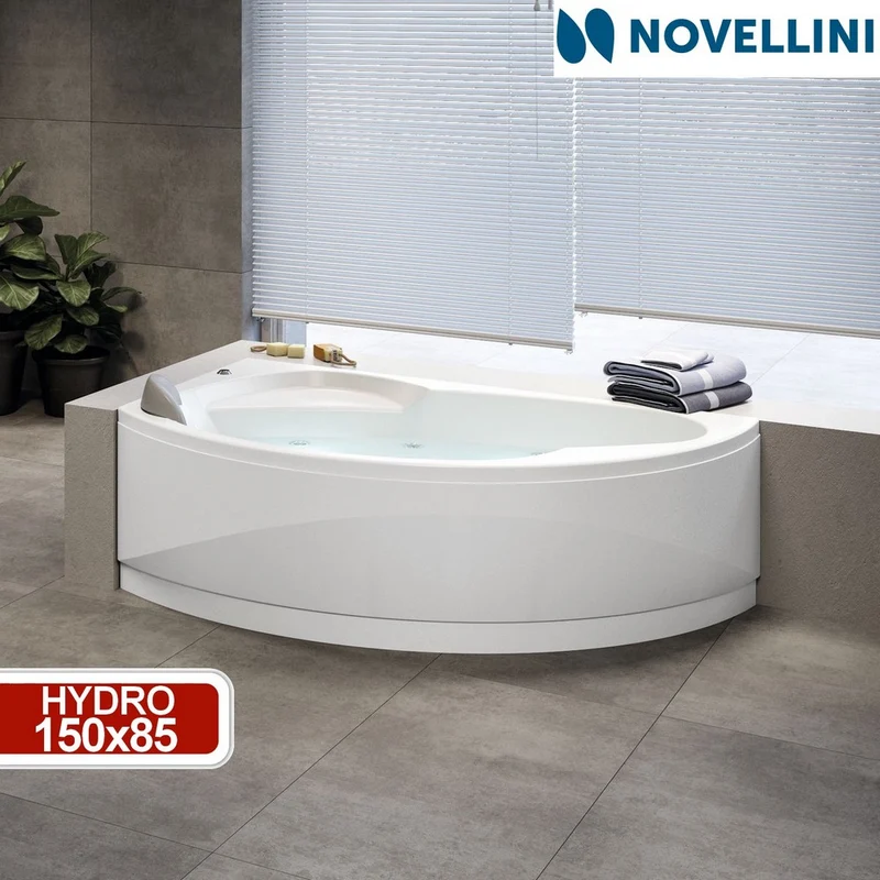Baignoire balnéo d'angle Novellini Vogue 150x85 cm