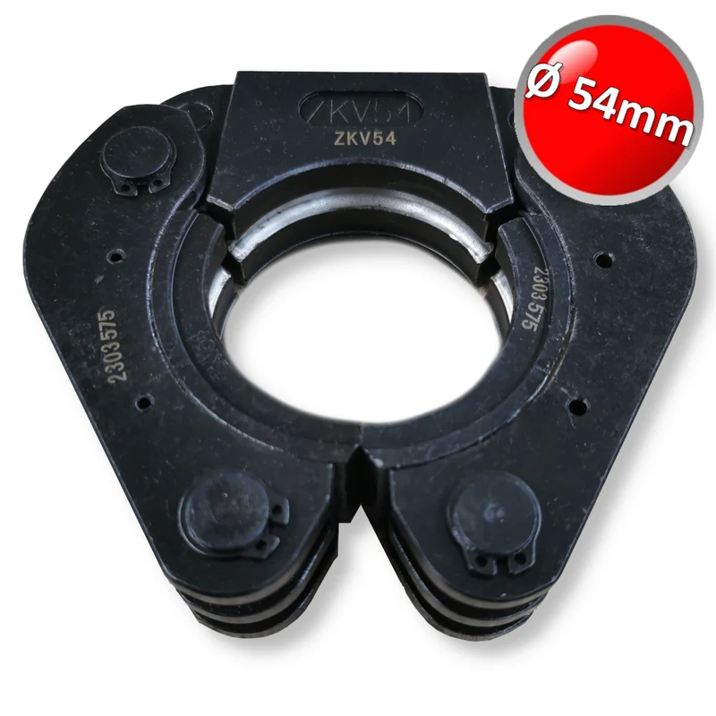 Pince à mâchoires en cuivre, profil en V, Ø 54 mm, raccords de type Viega