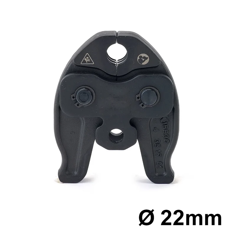 Pince à mâchoires en cuivre, profil en V, Ø 22 mm, raccords de type Viega