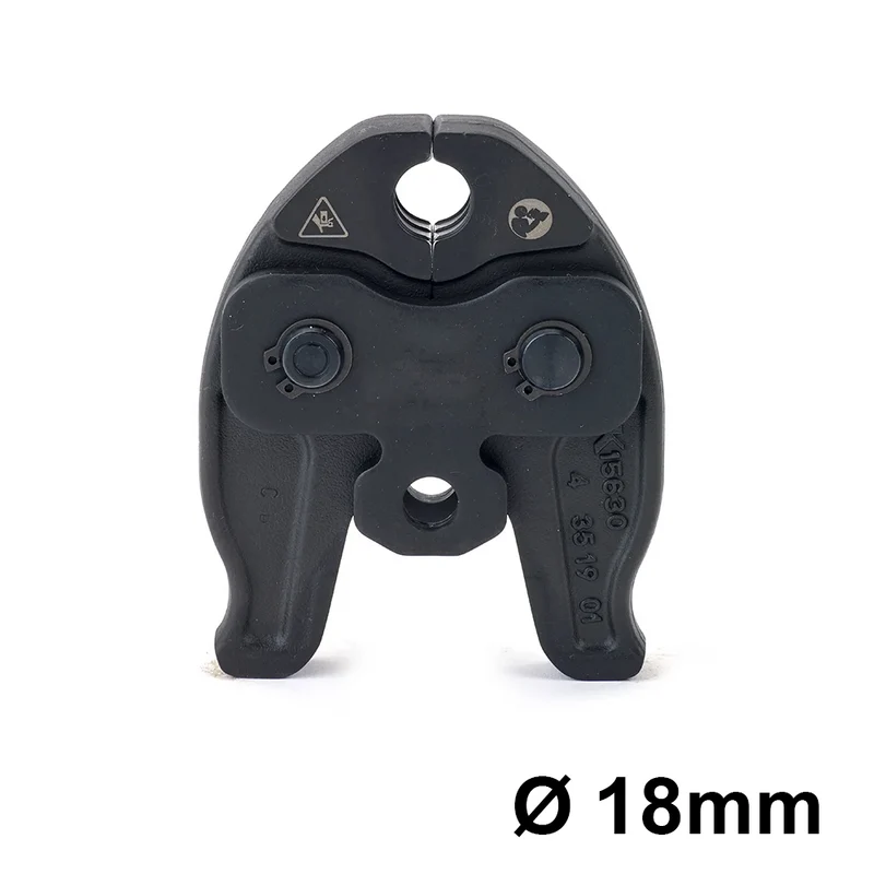 Pince à mâchoires en cuivre, profil en V, Ø 18 mm, raccords de type Viega