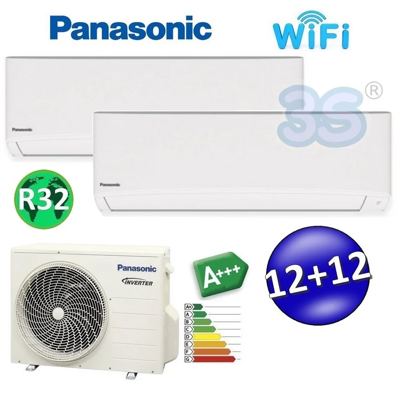 Climatiseur bi-split Panasonic TZ 12+12 000 BTU R32 A+++ Wi-Fi NanoeX