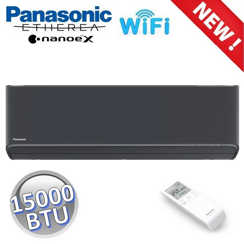 Unité intérieure Panasonic ETHEREA Z 15 000 BTU noir graphite R32 Wi-Fi NanoeX — CS-XZ42ZKEW-H
