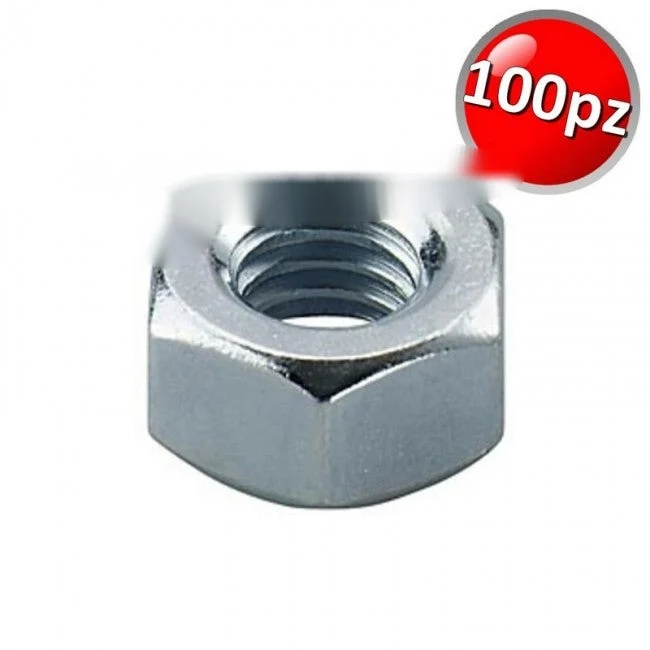 Écrou hexagonal M8 zingué UNI5588 - Boîte de 100 pièces
