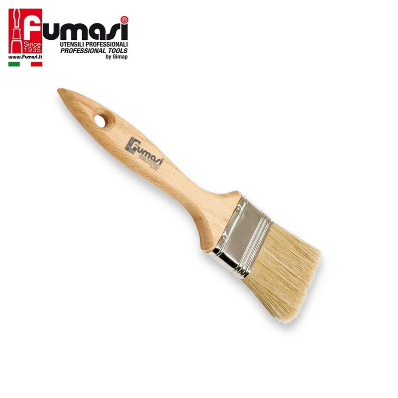 Brosse plate professionnelle à poils blonds extra-fins, 40 x 15 mm - Fumasi