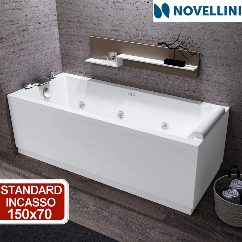 Novellini Calos 2.0 Baignoire à encastrer standard 150x70 cm