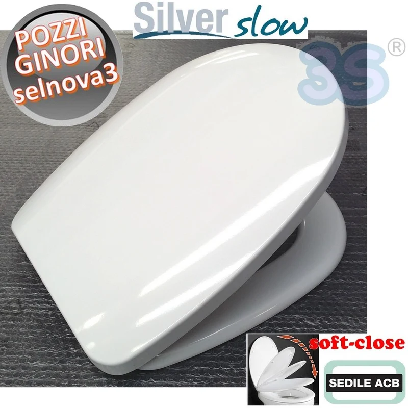 Abattant de toilettes SELNOVA 3 Pozzi Ginori à fermeture amortie - ACB Ercos