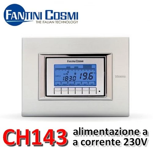 Fantini Cosmi CH143A Chronothermostat hebdomadaire encastrable