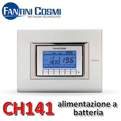 Chronothermostat hebdomadaire intégré Fantini Cosmi CH141A - Piles