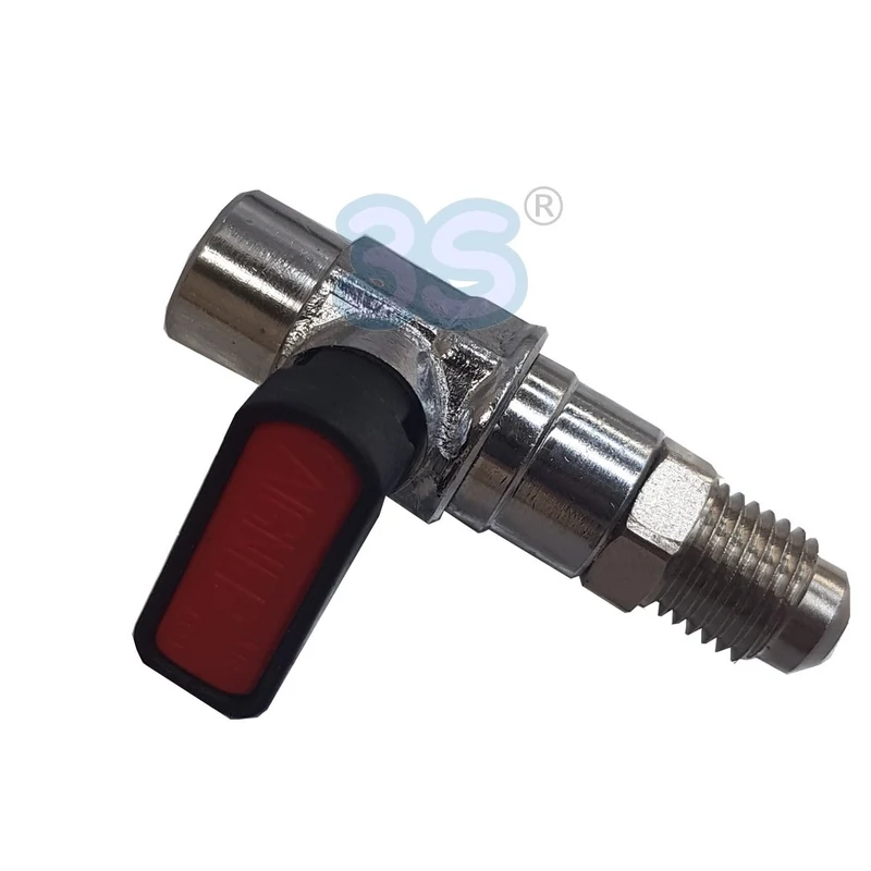 Robinet à bille mâle 1/4 SAE x femelle 1/8 filetage gaz