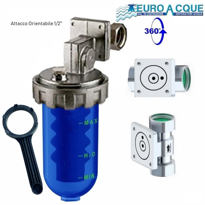 Unité de dosage proportionnel à haut débit sans dérivation, adoucisseur d'eau polyphosphate 1/2" - Euroacque