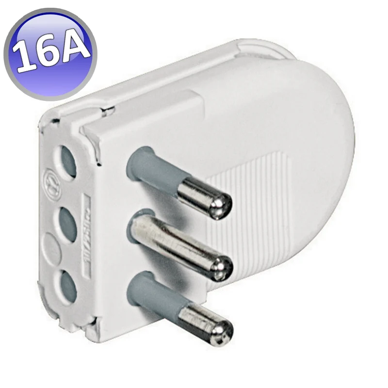 Prise volante compacte 2P+T 16A - blanche