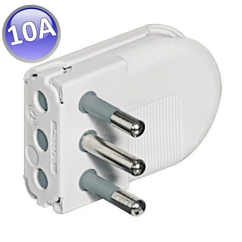 Prise volante compacte 2P+T 10A - blanche