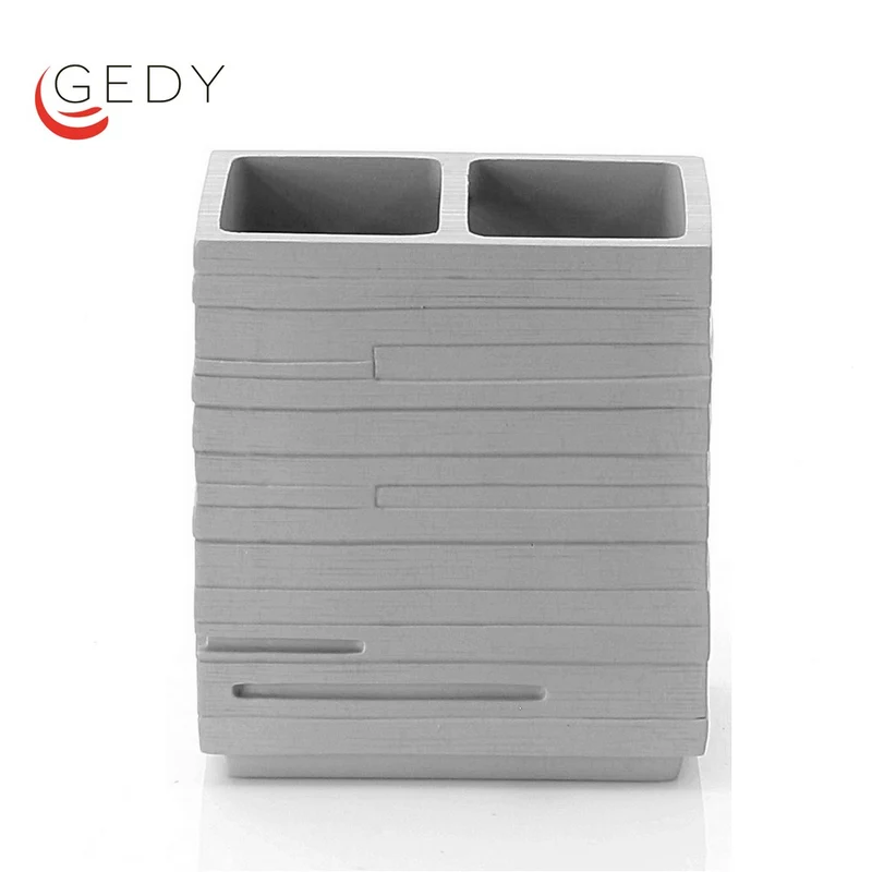 Porte-brosse à dents gris Gedy Quadrotto