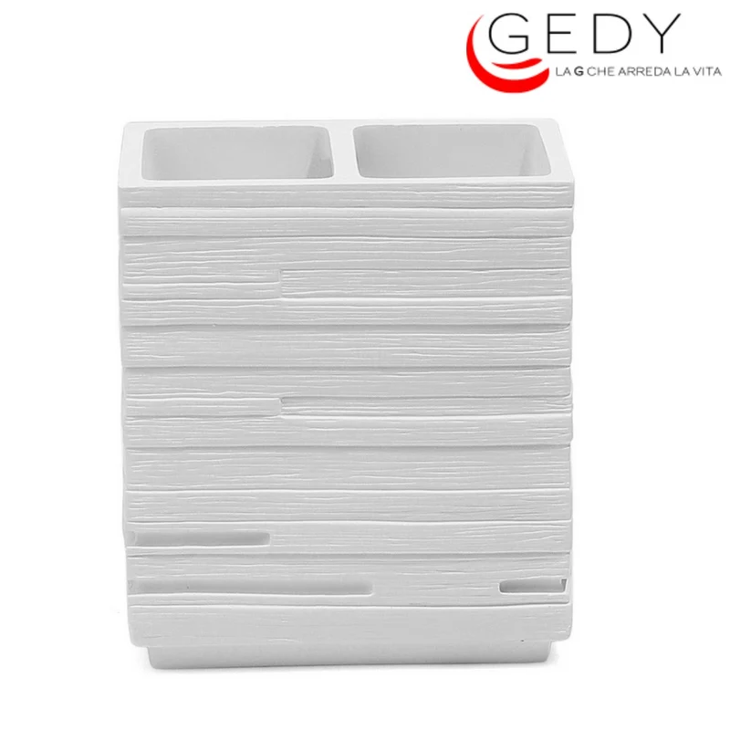 Porte-brosse à dents Blanc Gedy Quadrotto
