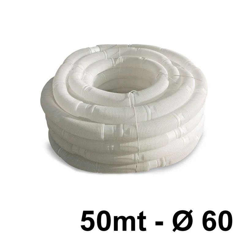Rouleau de 50 m de tuyau flexible en PPS de Ø 60 mm pour gaz de combustion de chaudière à condensation