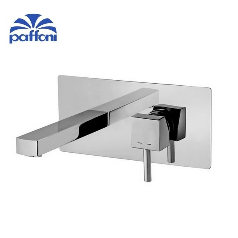 Mitigeur de lavabo encastré avec plaque en acier PAFFONI LEA105 LEVEL