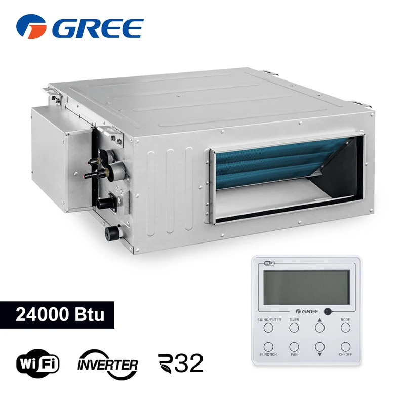 Unité intérieure gainable Gree 24000 Btu R32 - commande murale avec WiFi (GREE10194)