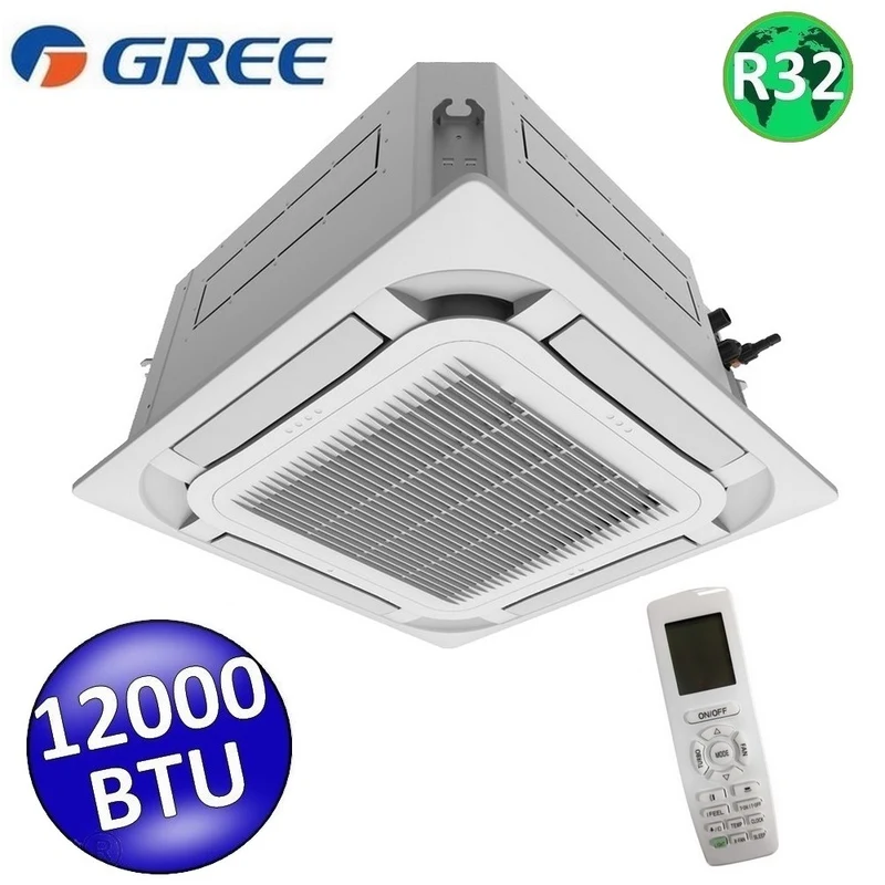 Unité intérieure cassette Gree 12 000 BTU R32, télécommande et grille de panneau TF05 incluses