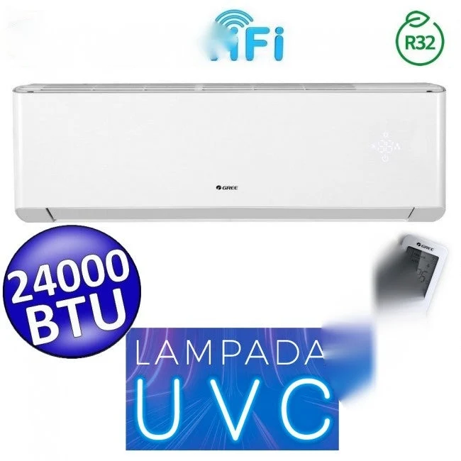 Unité intérieure R32 AMBER PLUS WiFi Gree 24000 Btu split (GREE10185) Lampe de stérilisation UVC