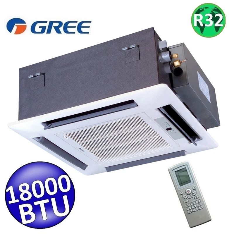 Unité intérieure cassette Gree 18000 Btu R32 avec grille de panneau TC03 (GREE10080 + GREE10081)