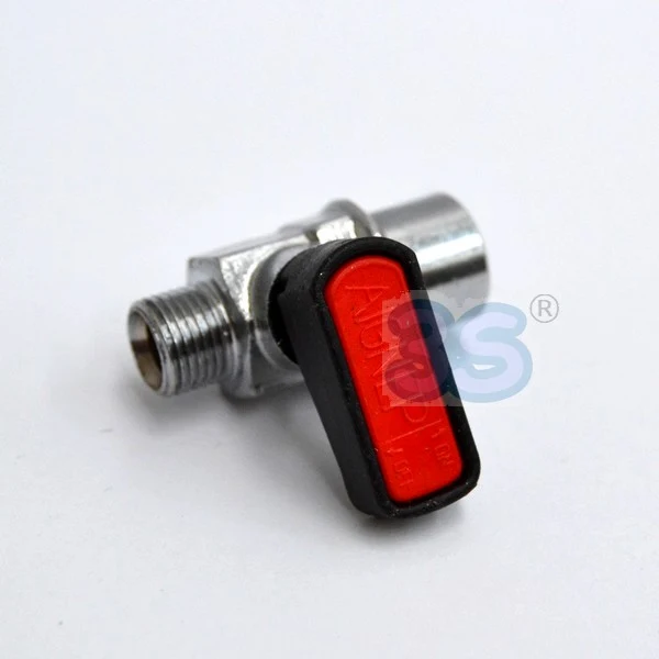 Robinet à bille, filetage mâle/femelle pour gaz, 1/8".