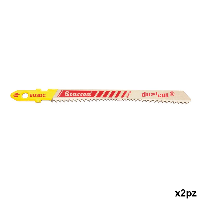 Scie alternative à double coupe STARRETT pour la coupe du bois 75 mm 10-14 TPI - 2 pièces.