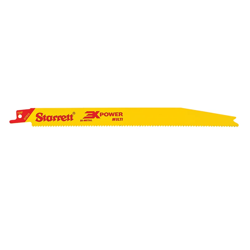 Scie alternative Starrett - Jeu de 5 lames multi-usages pour la coupe du bois et du métal, 230 mm, 10 dents par pouce