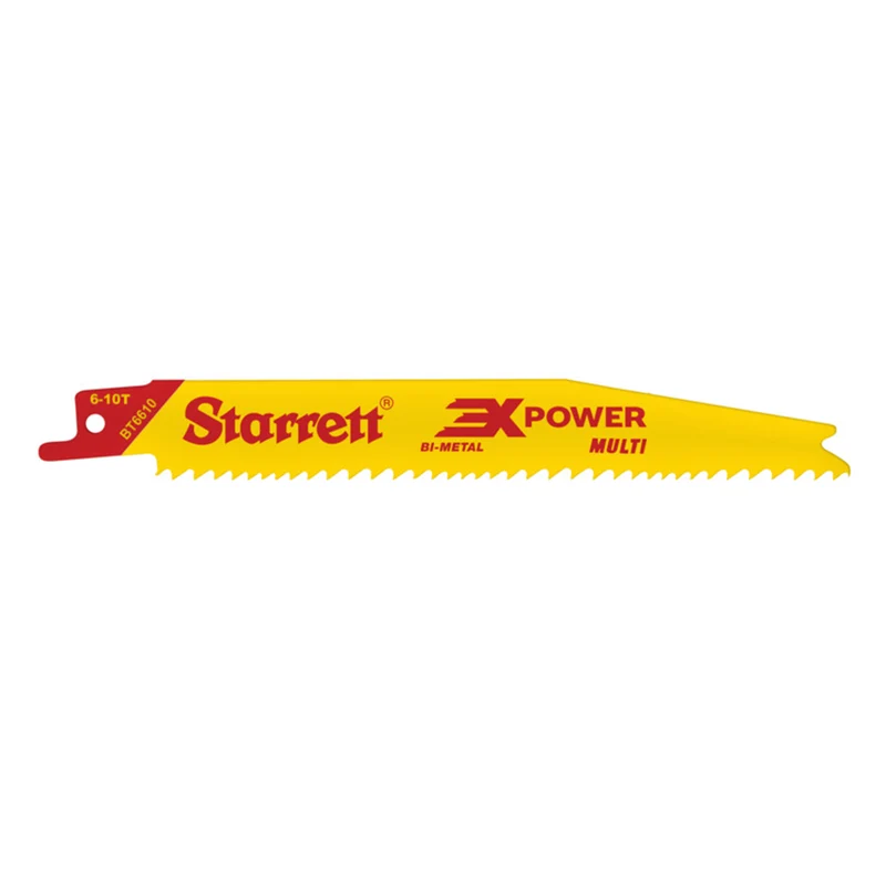 Scie alternative STARRETT - Jeu de 5 lames multi-usages pour la coupe du bois et du métal, 150 mm, 6-10 dents par pouce