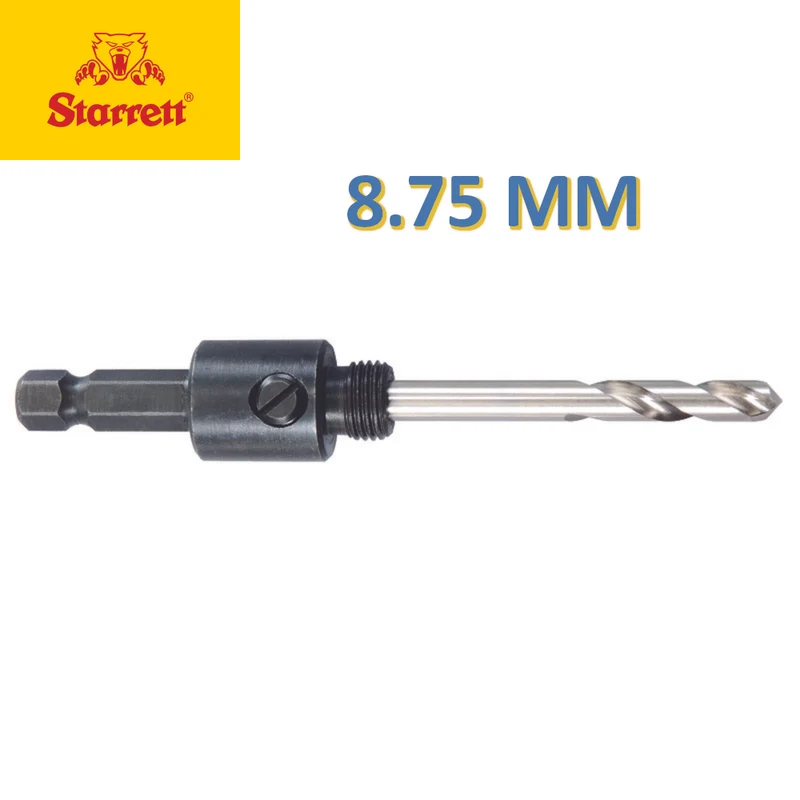 Axe de scie cloche Starret avec foret pilote 6,35 mm, queue hexagonale 1/4'' 8,75 mm