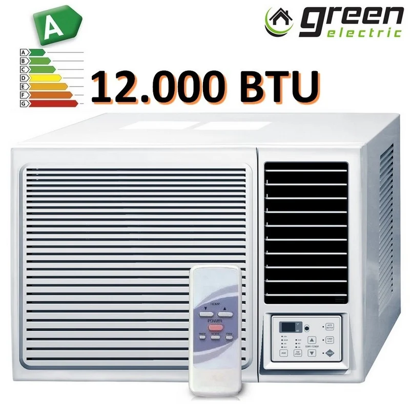 Climatiseur de fenêtre intégré Green Electric 12 000 BTU - Compresseur TOSHIBA - Pompe à chaleur