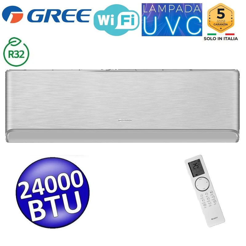 Unité intérieure GREE AIRY SILVER 24 000 BTU 7,0 kW mono/multi