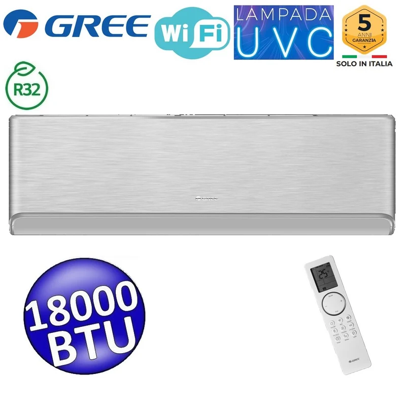 Unité intérieure GREE AIRY SILVER 18 000 BTU 5,0 kW mono/multi