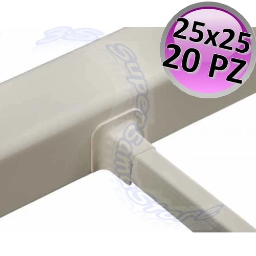 Réduction de raccord pour conduit 25x25 mm - 20 pièces