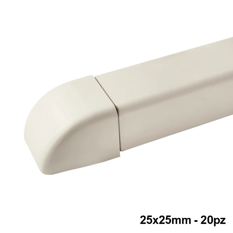 Embouts pour conduit 25x25 mm - 20 pièces