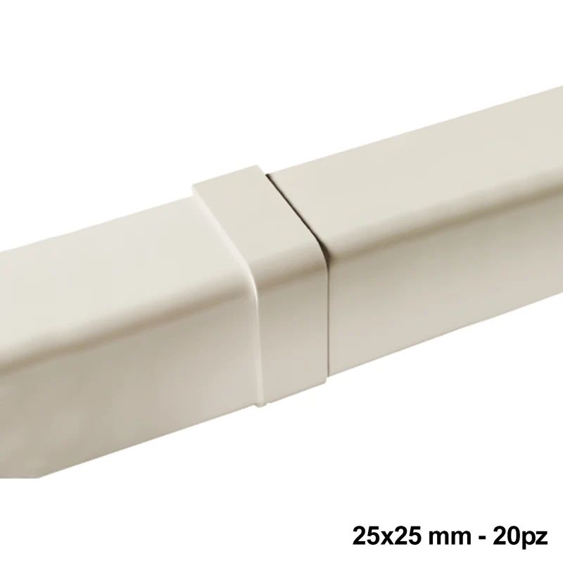 Joint de recouvrement pour profilé 25x25 mm - 20 pièces