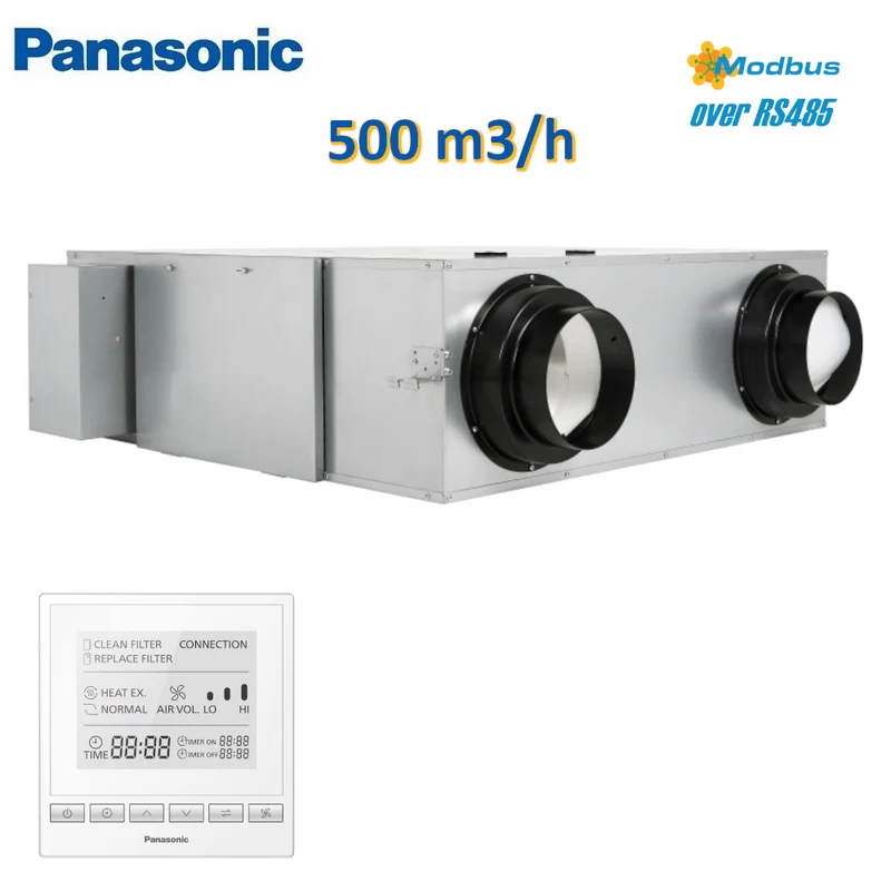 Unité de récupération centralisée VMC PANASONIC FV 500 m³/h avec contrôle