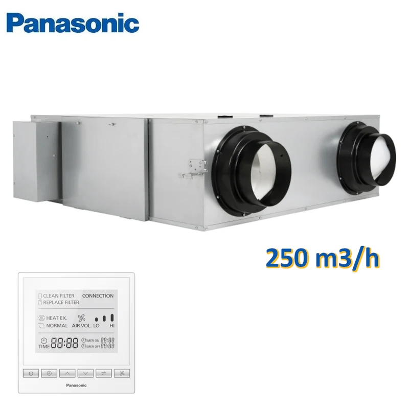 Unité de récupération centralisée VMC PANASONIC FV 250 m³/h avec contrôle