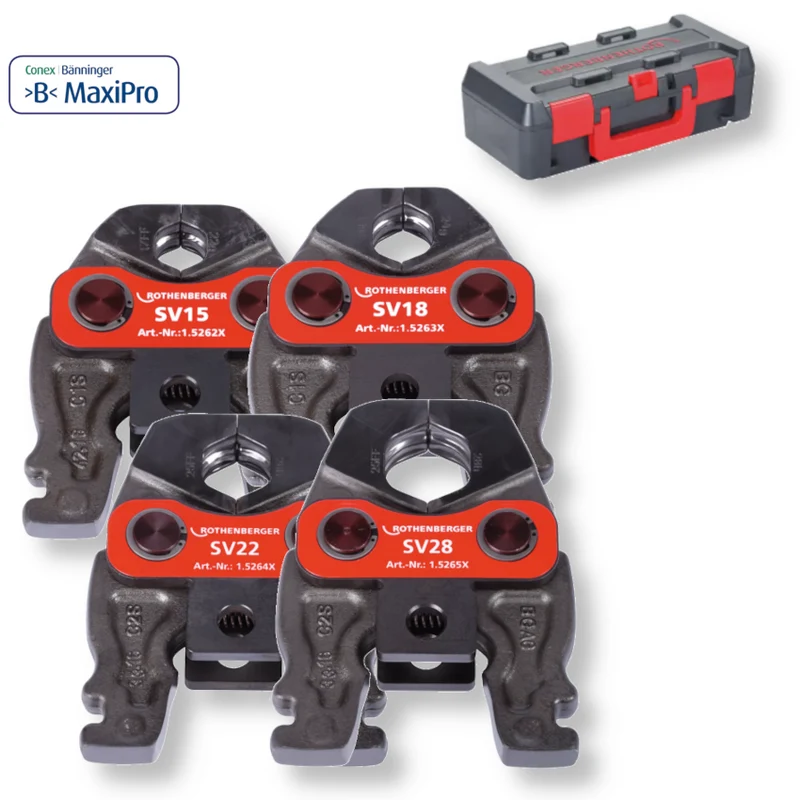 Jeu de 4 mâchoires COMPACT pour presse à cuivre et acier SV 15-18-22-28 mm