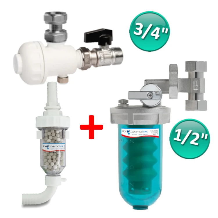 Kit 360 Nano White - 3 en 1 pour chaudières murales - Séparateur de boues + Distributeur + Neutraliseur - Fimi