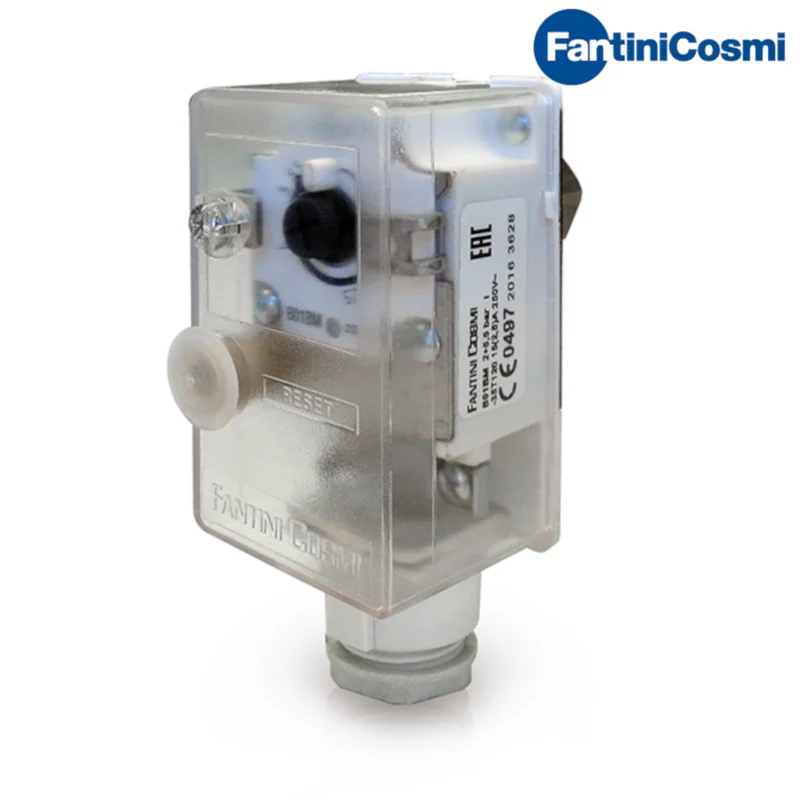 Pressostat à réarmement manuel pour systèmes de chauffage, raccord fileté femelle G 1/4''