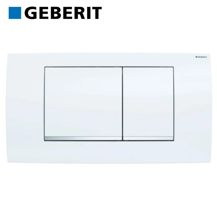Plaque de commande GEBERIT TWINLINE 30 blanche - chrome poli 115.899.KJ.1
