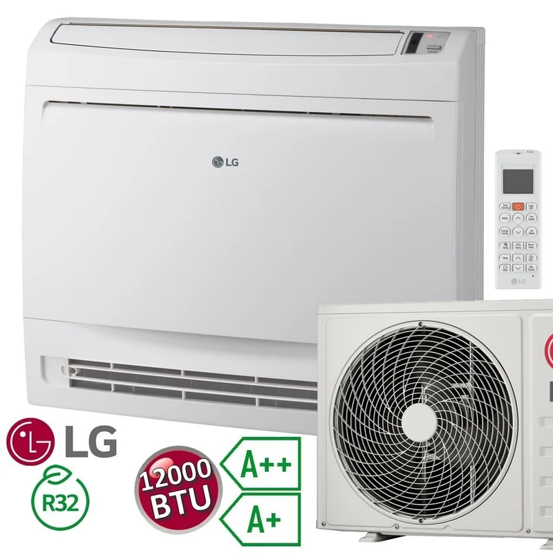 Climatiseur LG 12000 BTU 3,5 kW A++ A+ sur pied, console unique
