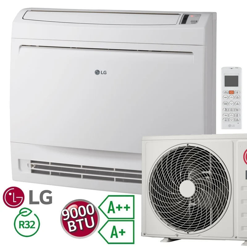 Climatiseur LG 9000 BTU 2,5 kW A++ A+ sur pied, à console unique