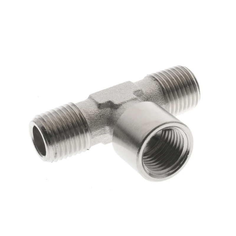 Raccord en T 1/8", filetage gaz, mâle, femelle, mâle