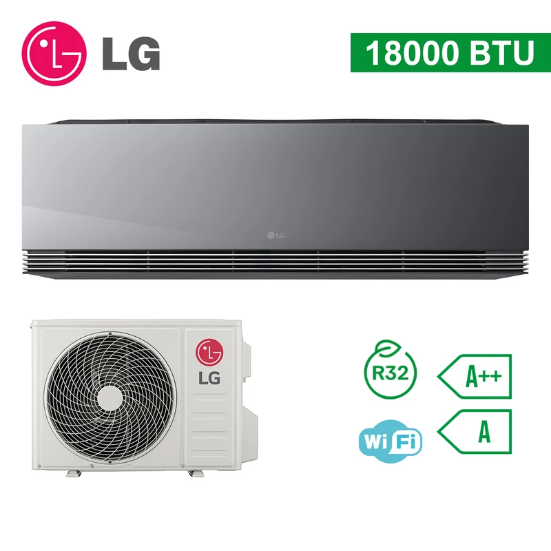 Climatiseur split mono LG Artcool Mirror AI Air WiFi 18000 BTU 5,0 kW A++/A+