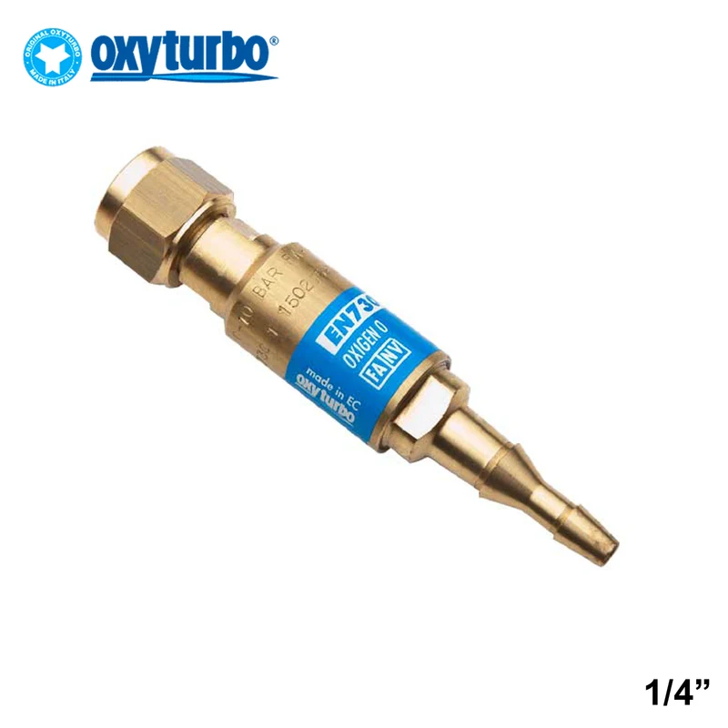 Soupape de sécurité à oxygène, raccord de tuyau G1/4 pour tube de Ø 7-11 mm pour poignée