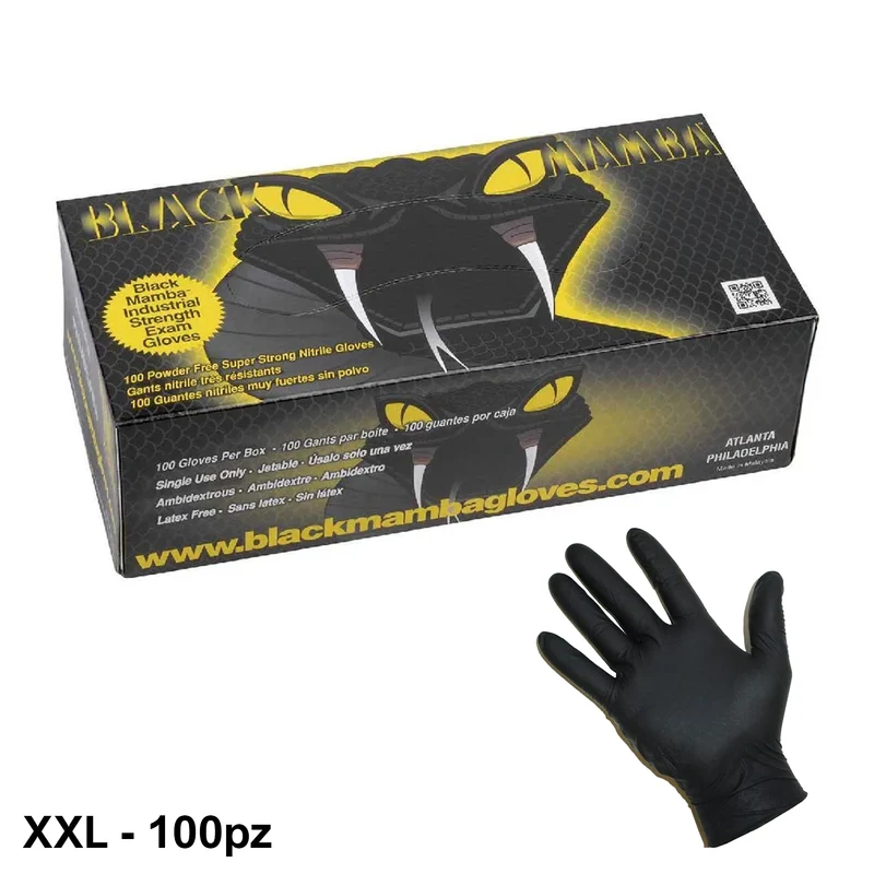 Gants en nitrile BLACK MAMBA, taille XXL - boîte de 100